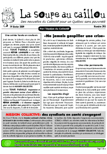 «Ne jamais gaspiller une crise»